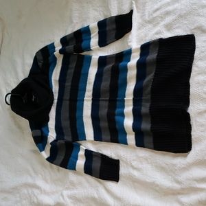 Striped, thin, knitted, tunic